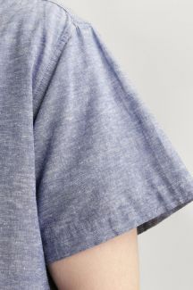 Льняная рубашка JACK & JONES 12253721-Faded-Denim