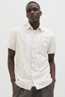 Льняная рубашка JACK & JONES 12274951-Cloud-Dancer