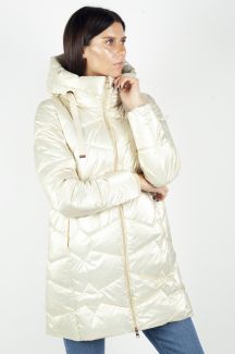 Зимняя куртка LAURA JO 20045-SHINY-WHITE