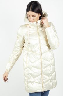 Зимняя куртка LAURA JO 20045-SHINY-WHITE