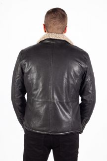 Кожаная куртка с подкладкой DEERCRAFT 3701-0144-black-beige