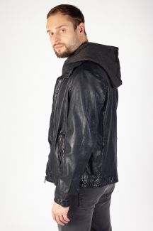 Кожаная куртка DEERCRAFT DMJunis-LASOV-black-blu