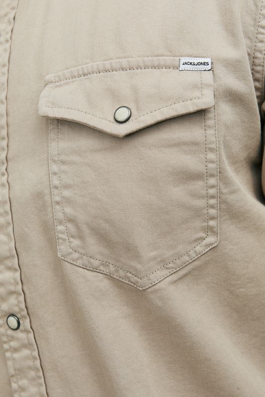 Джинсовая рубашка JACK & JONES 12138115-Crockery
