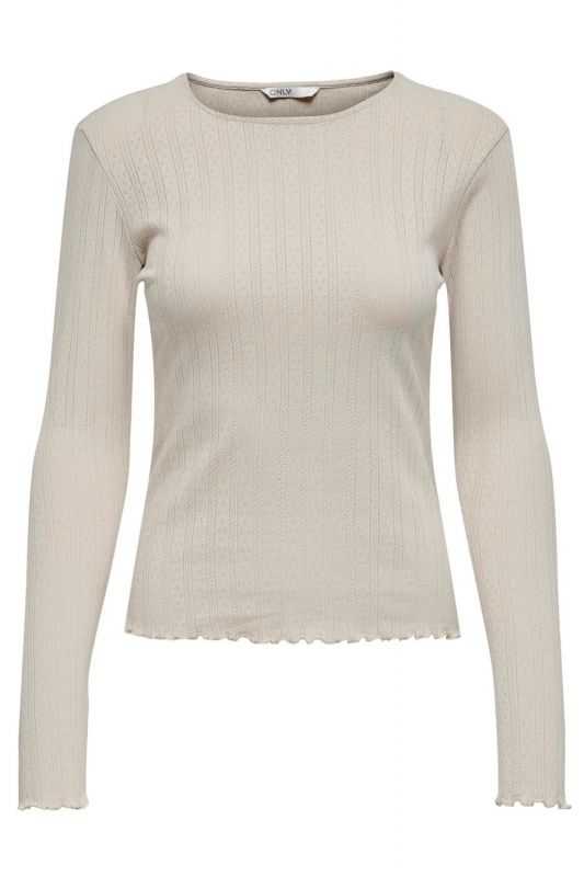 Футболкa с длинным рукавом ONLY 15291987-Pumice-Stone