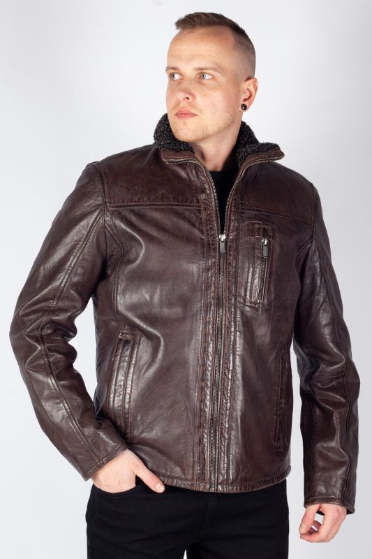 Кожаная куртка DEERCRAFT 3701-0163-dark-brown